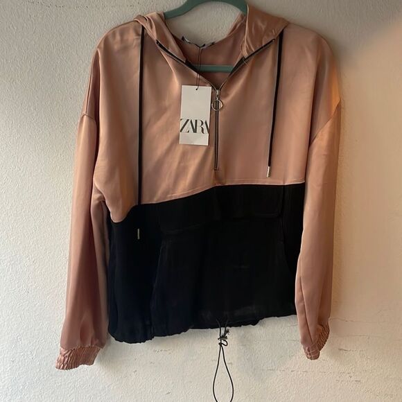 Zara Silk Zip Up Hoodie - Picture 1 of 4